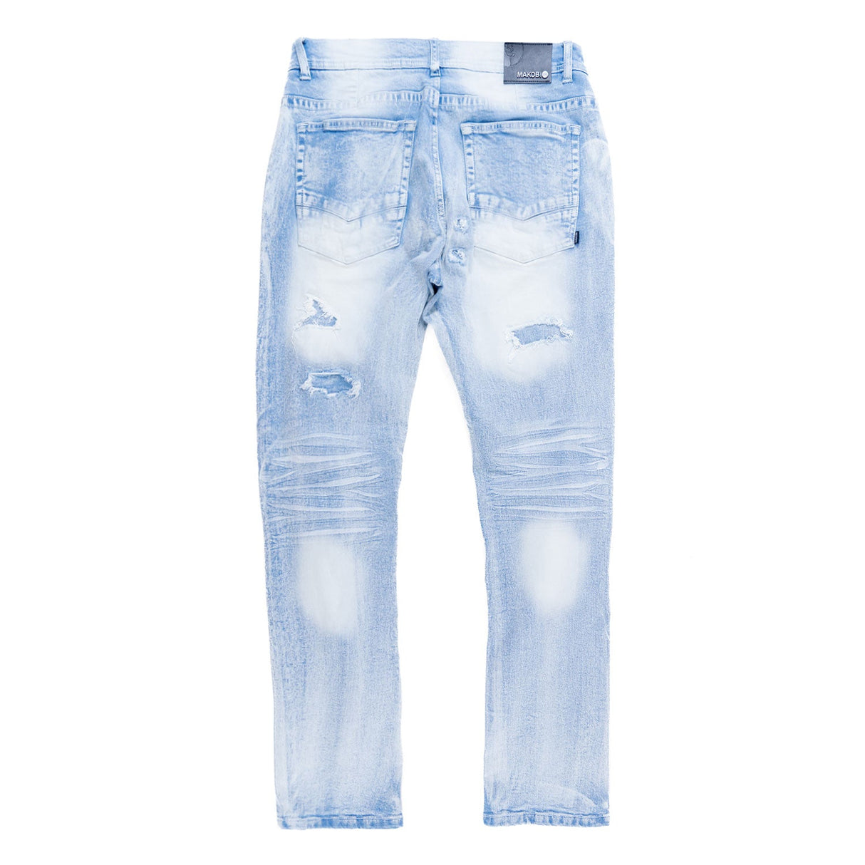 Makobi M1993 Argento Riped & Repair Jeans - Light wash