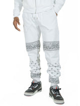 Makobi M2765 Bandana Fleece Pants- White