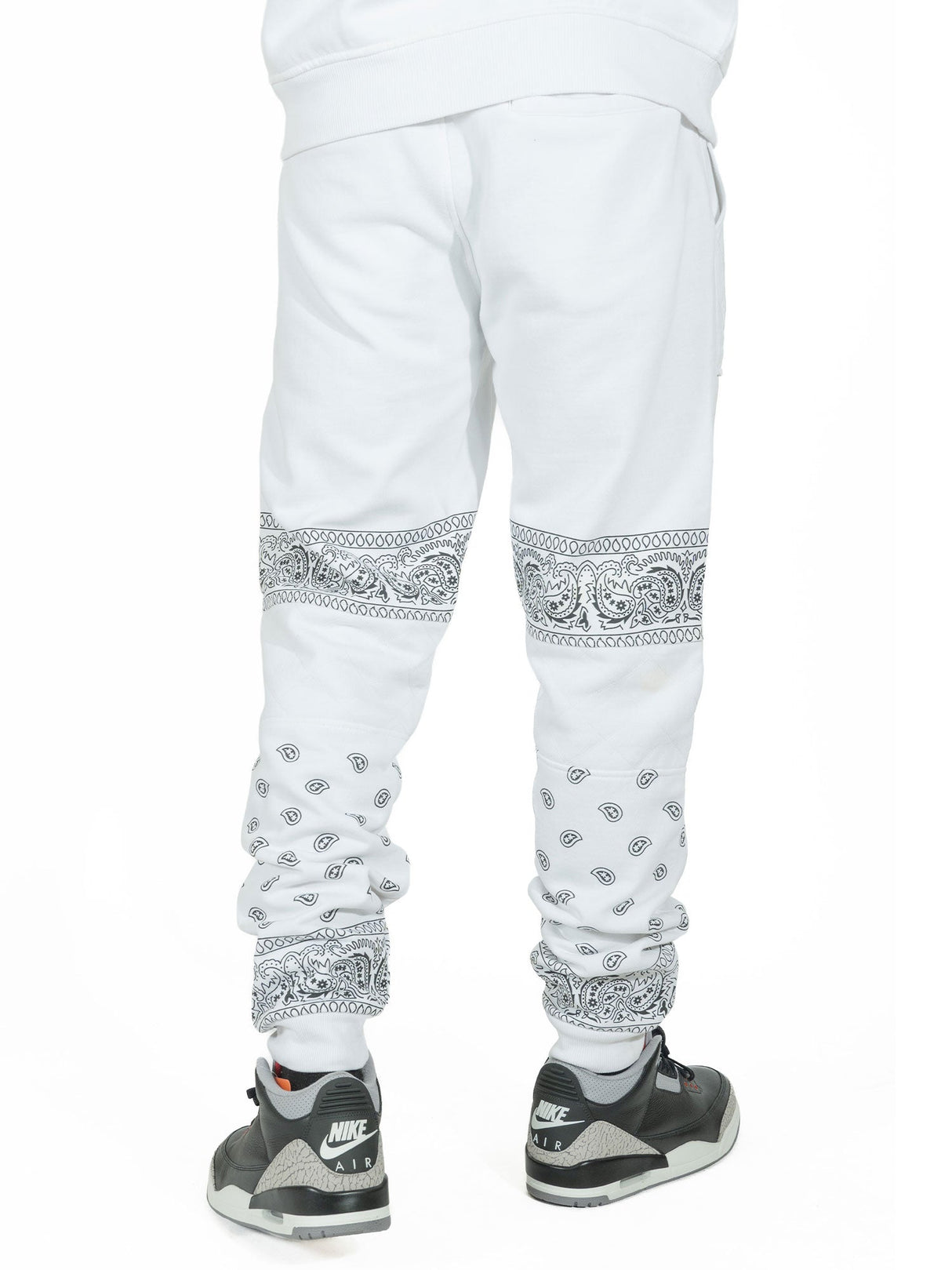 Makobi M2765 Bandana Fleece Pants- White