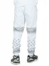 Makobi M2765 Bandana Fleece Pants- White