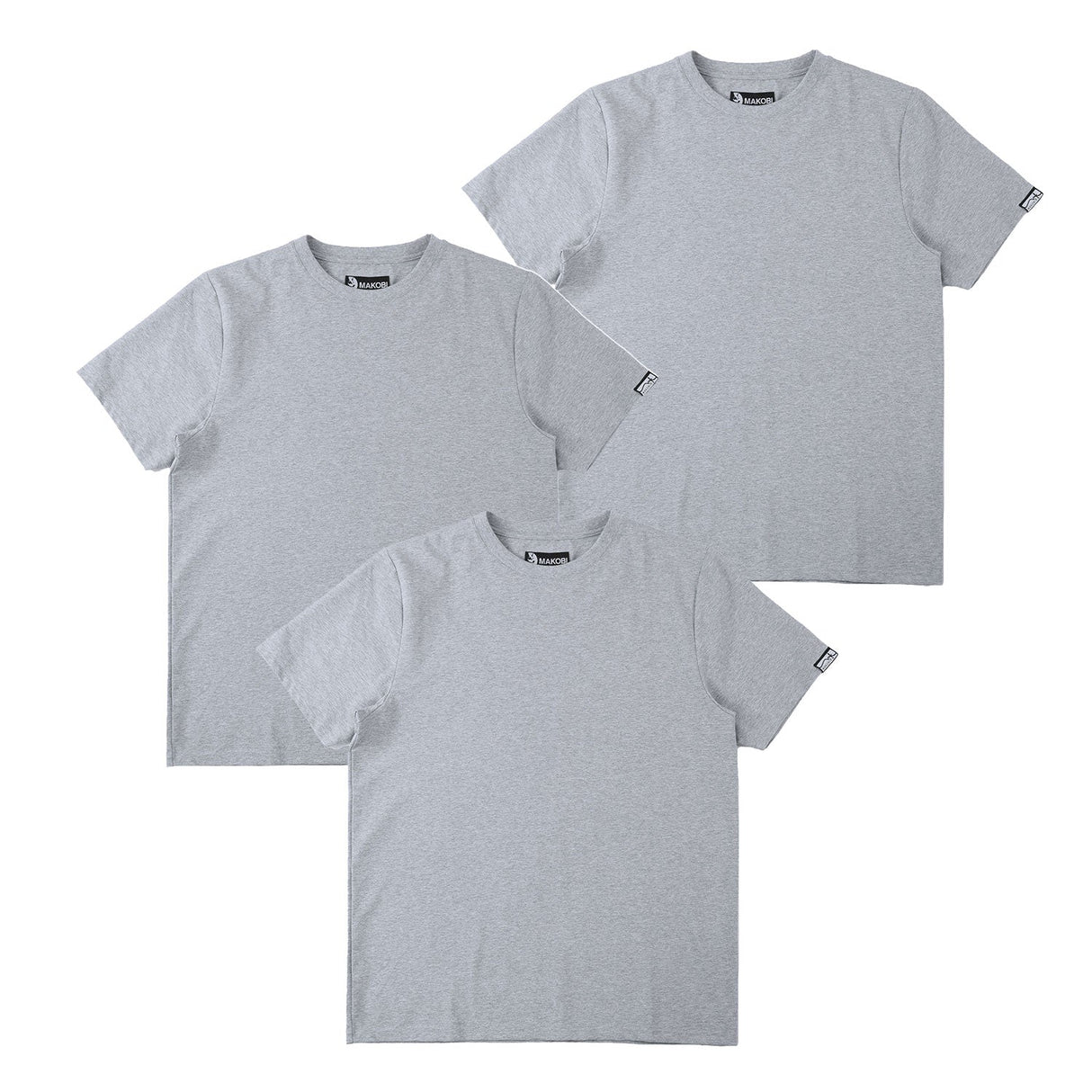 Makobi TEES | M303 Essentials Bundle of 3 - Gray