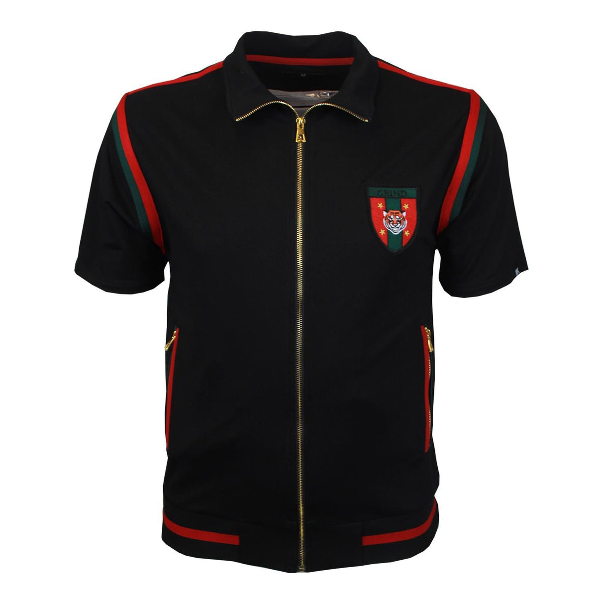 Makobi M345 Tiger Zip Down Track Top - BLACK