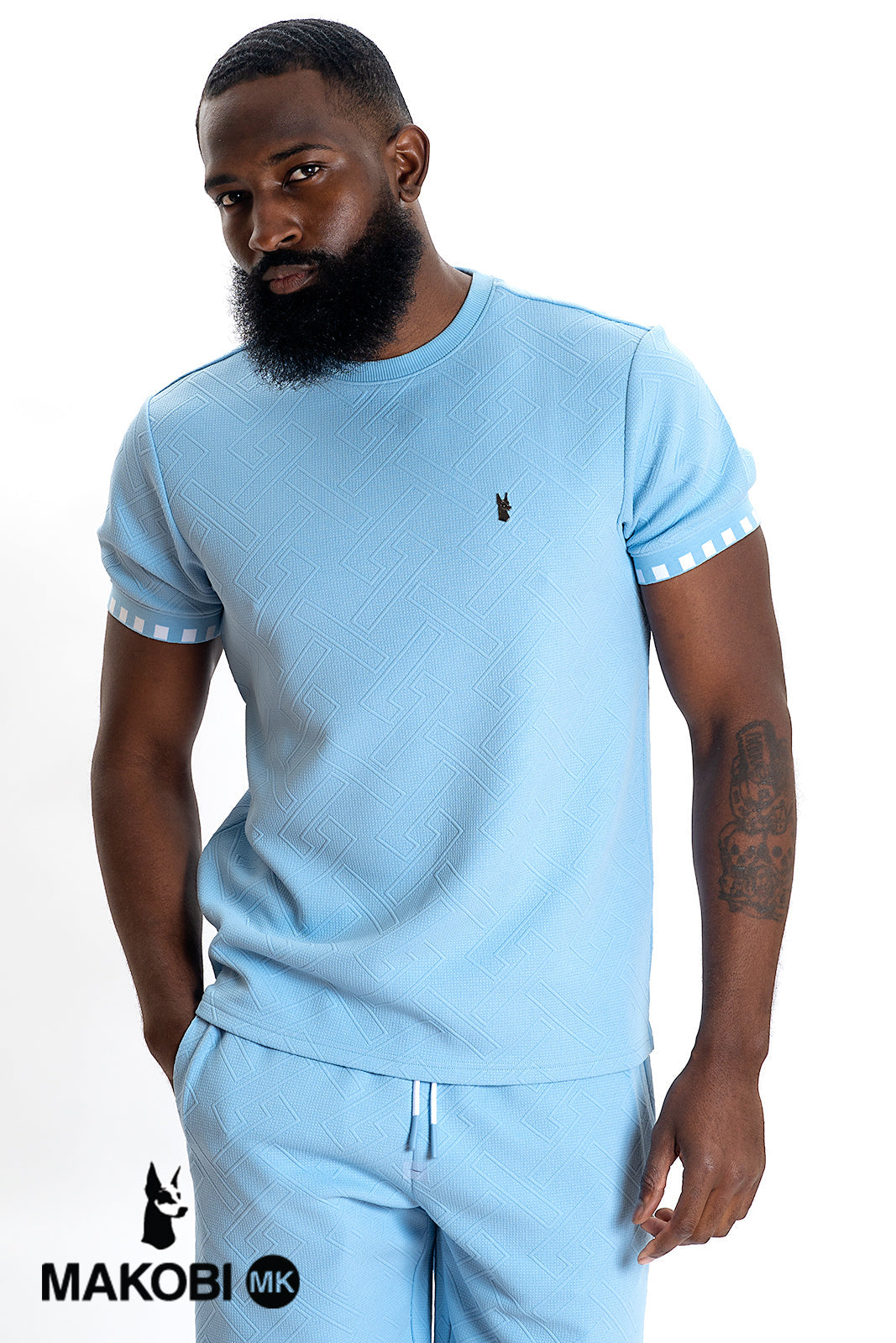 Makobi M363 Bianchi Jacquard Tee - Blue