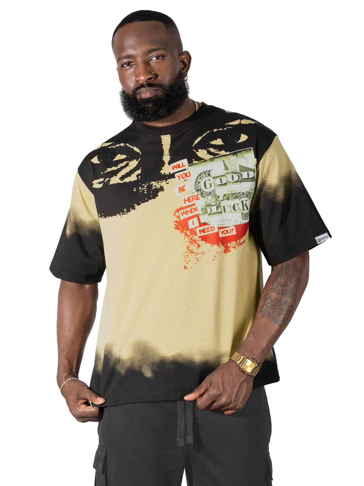 Makobi M369 Good Luck Money Tee - Khaki