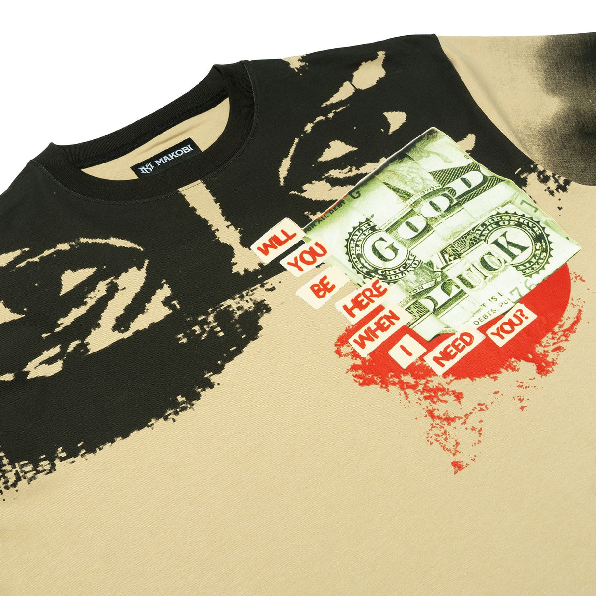 Makobi M369 Good Luck Money Tee - Khaki