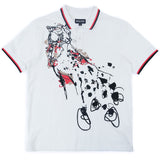 Makobi M388 Verona Cheetah Polo Shirt- White