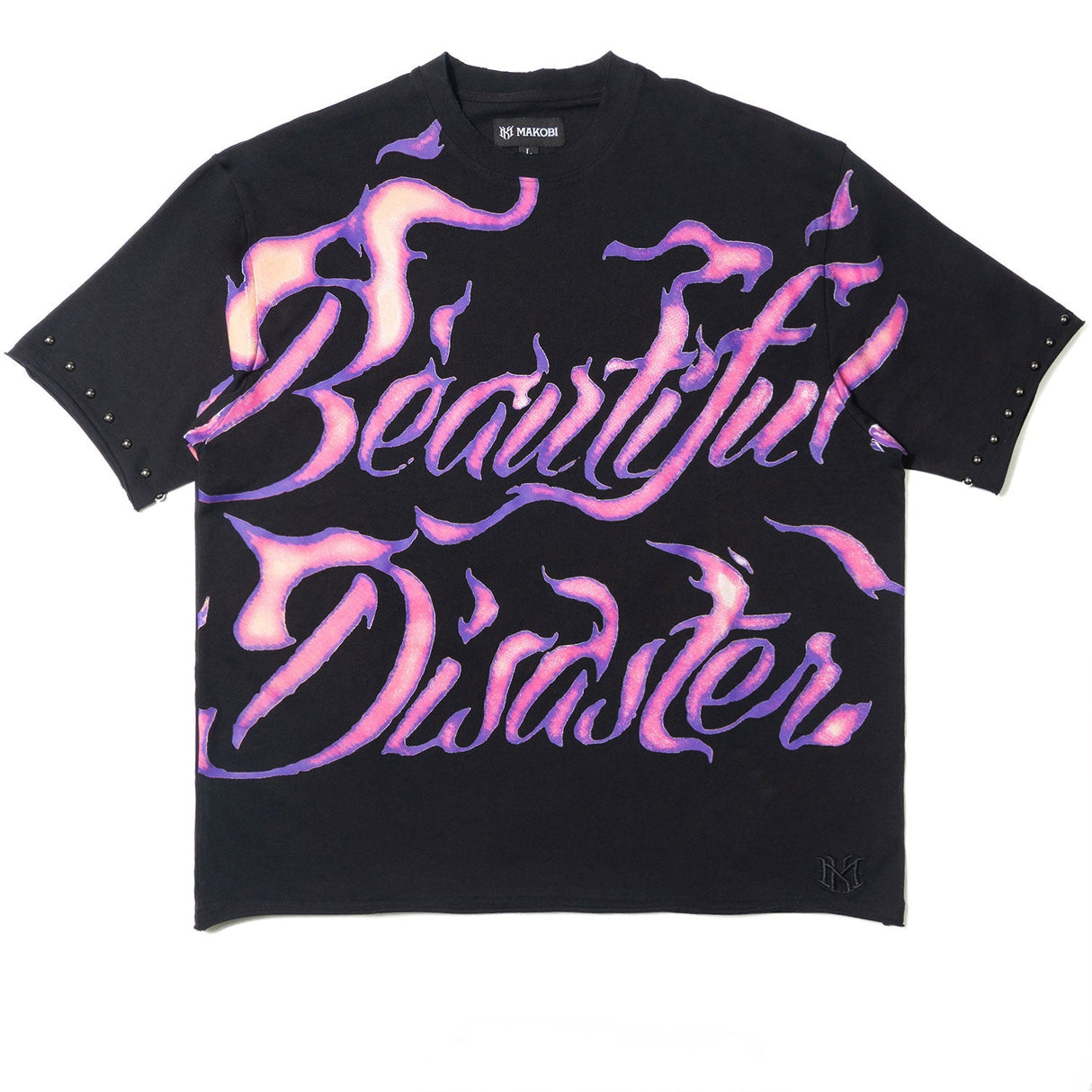 Makobi Jersey Shirt | M391 Beautiful Disaster Boxed Tee - Black