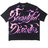 Makobi Jersey Shirt | M391 Beautiful Disaster Boxed Tee - Black