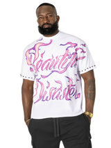 Makobi Jersey Shirt | M391 Beautiful Disaster Boxed Tee - White