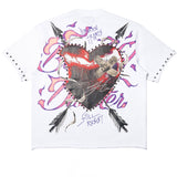 Makobi Jersey Shirt | M391 Beautiful Disaster Boxed Tee - White