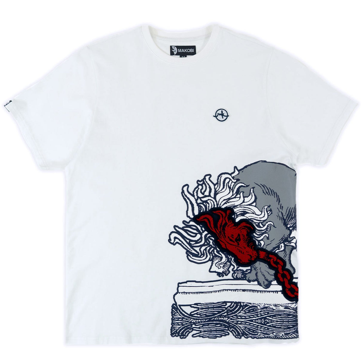 Makobi M396 Verona Lion Tee - White