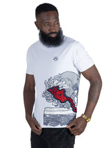 Makobi M396 Verona Lion Tee - White