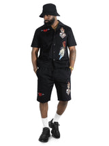 Makobi Set | M414 Vivere Twill Short Set - Black
