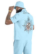 Makobi Set | M414 Vivere Twill Short Set - Blue