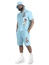 Makobi Set | M414 Vivere Twill Short Set - Blue