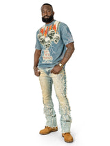 Makobi M1959 Tesoro Stacked Jeans - Blue