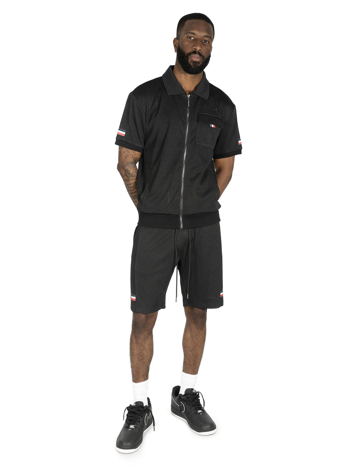 Makobi M428 Moreli Knit Short Sets - Black