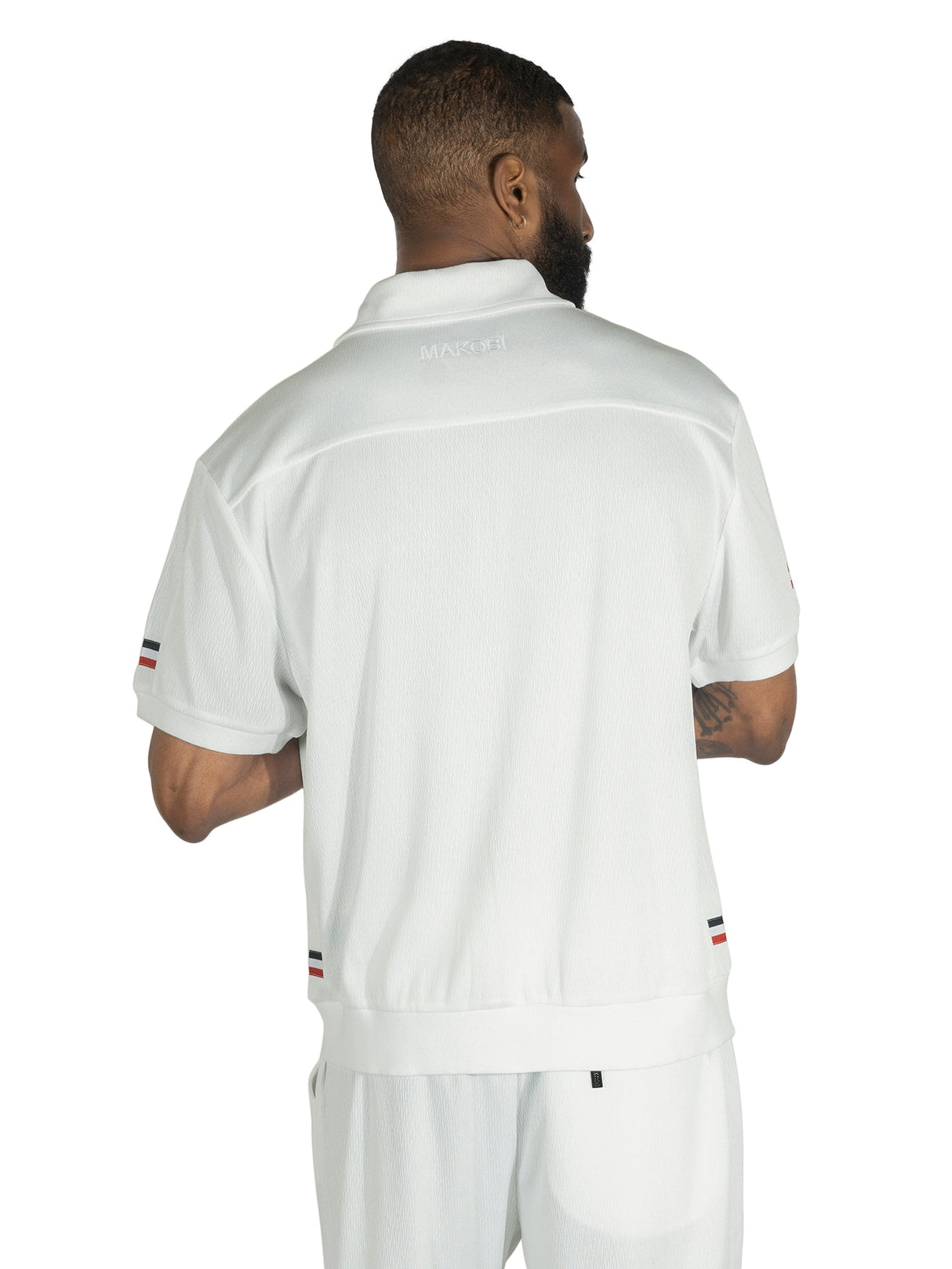 Makbi M428 Moreli Knit Short Sets - White