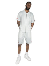 Makbi M428 Moreli Knit Short Sets - White