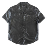 Makobi 429 Bellucci Vegan Leather Shirt - Black