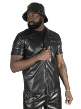 Makobi 429 Bellucci Vegan Leather Shirt - Black