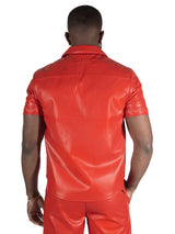 Makobi M429 Bellucci Vegan Leather Shirt - Red