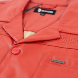 Makobi M429 Bellucci Vegan Leather Shirt - Red