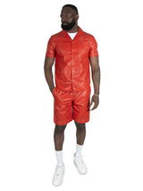 Makobi M429 Bellucci Vegan Leather Shirt - Red