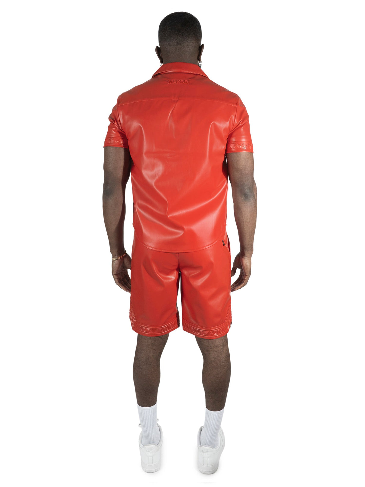 Makobi M429 Bellucci Vegan Leather Shirt - Red