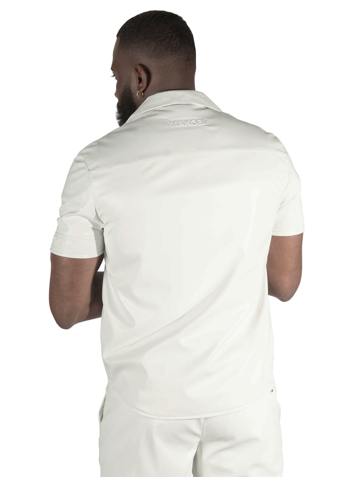 Makobi M429 Bellucci Vegan Leather Shirt - White