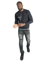 Makobi Sweatshirt | M4355 Lorenzo MK Crewneck - Black