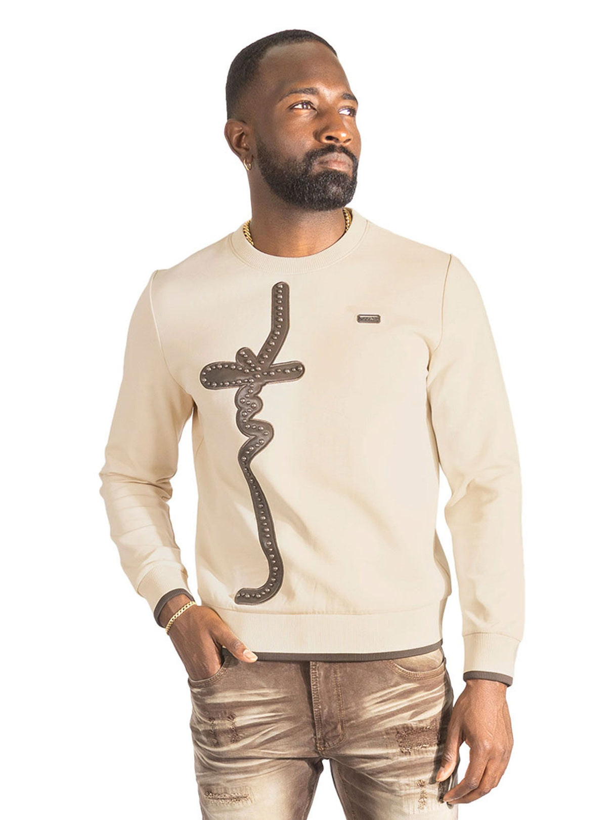 Makobi Sweatshirt | M4355 Lorenzo MK Crewneck - Khaki