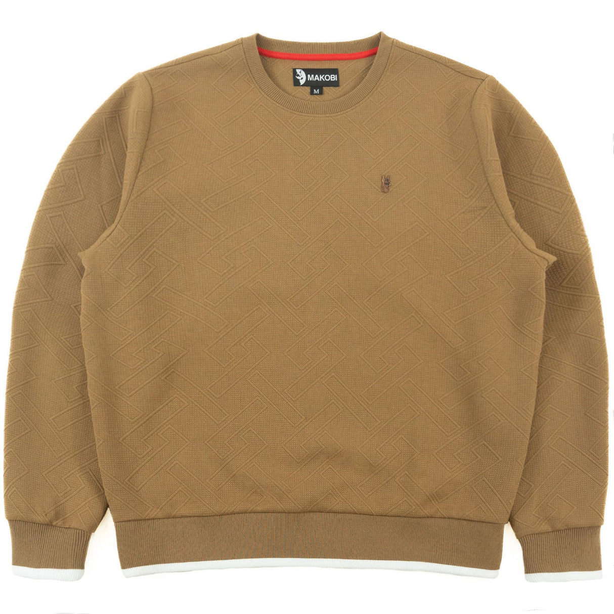 Makobi M4390 Beanchi Jacquard Crewneck - Mocha