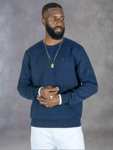 Makobi M4390 Beanchi Jacquard Crewneck - Navy