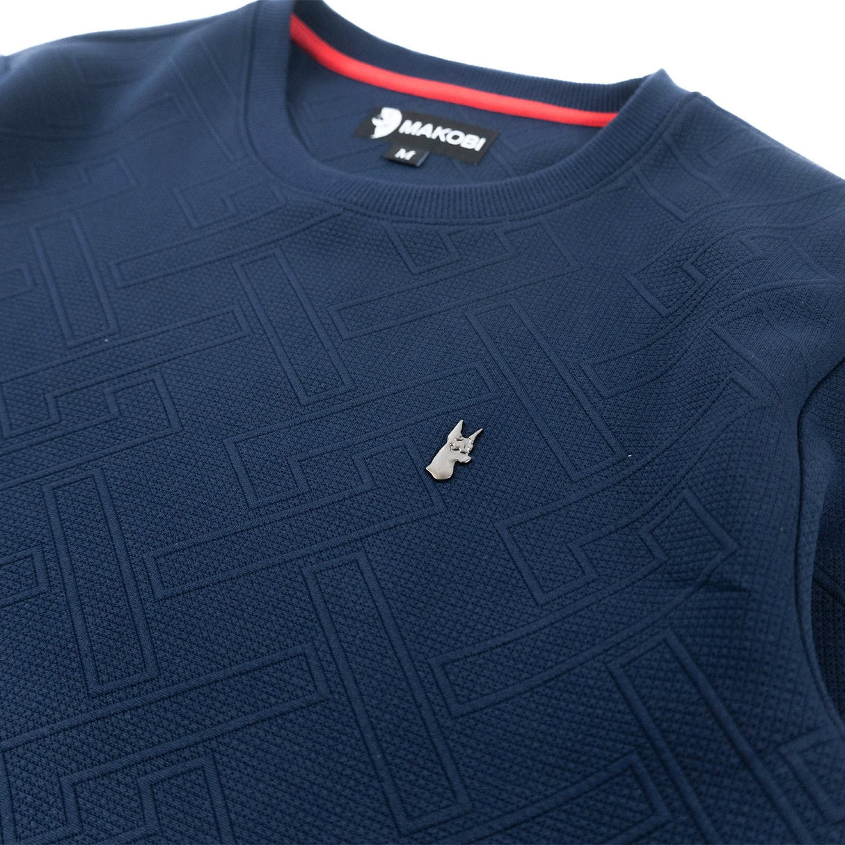 Makobi M4390 Beanchi Jacquard Crewneck - Navy