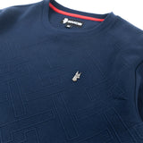 Makobi M4390 Beanchi Jacquard Crewneck - Navy