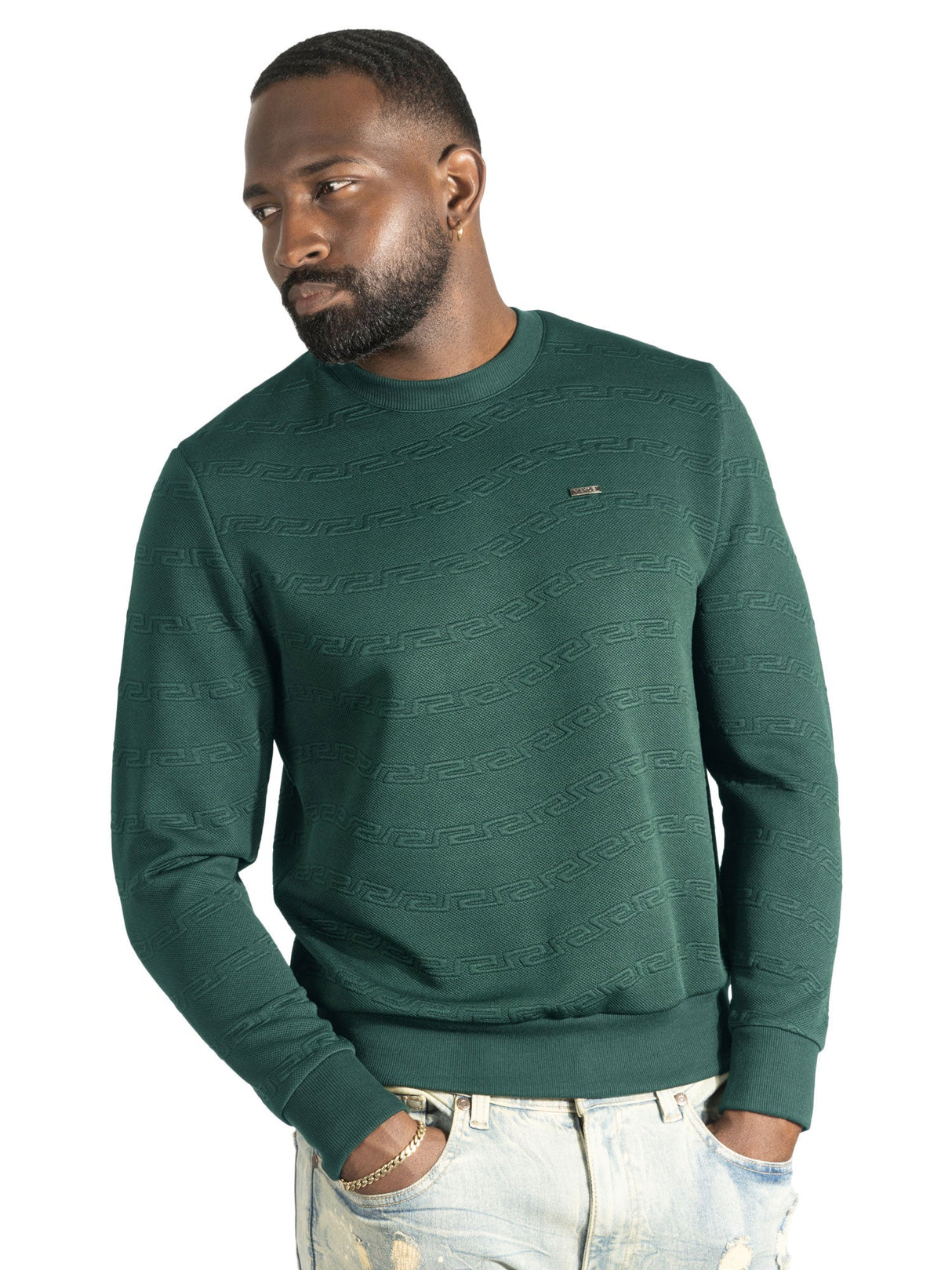 Makobi Sweatshirt | M4412 Bianco Crewneck - Green