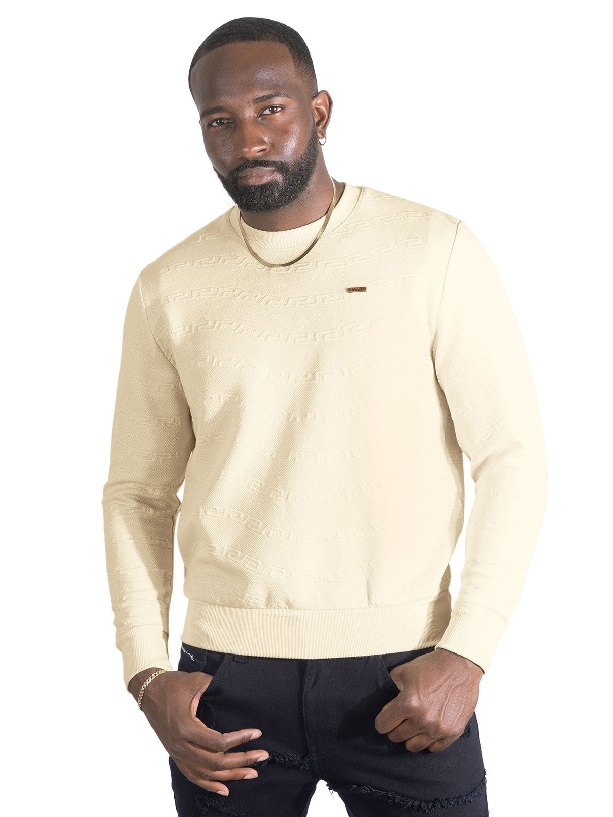 Makobi Sweatshirt | M4412 Bianco Crewneck - Natural