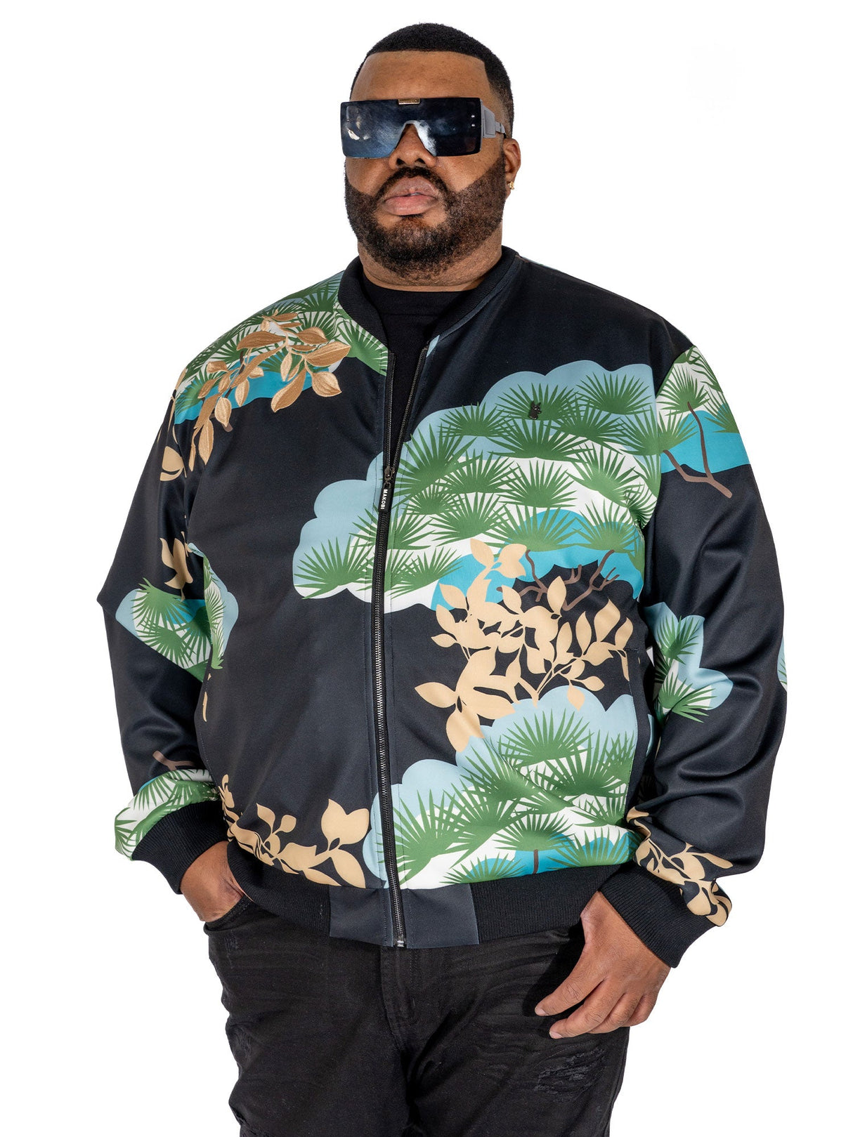 Makobi M4470 Beruni Varsity Jacket- Black