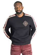 Makobi Sweatshirt | M4555 Lorenzo Jacquard Crewneck - Black