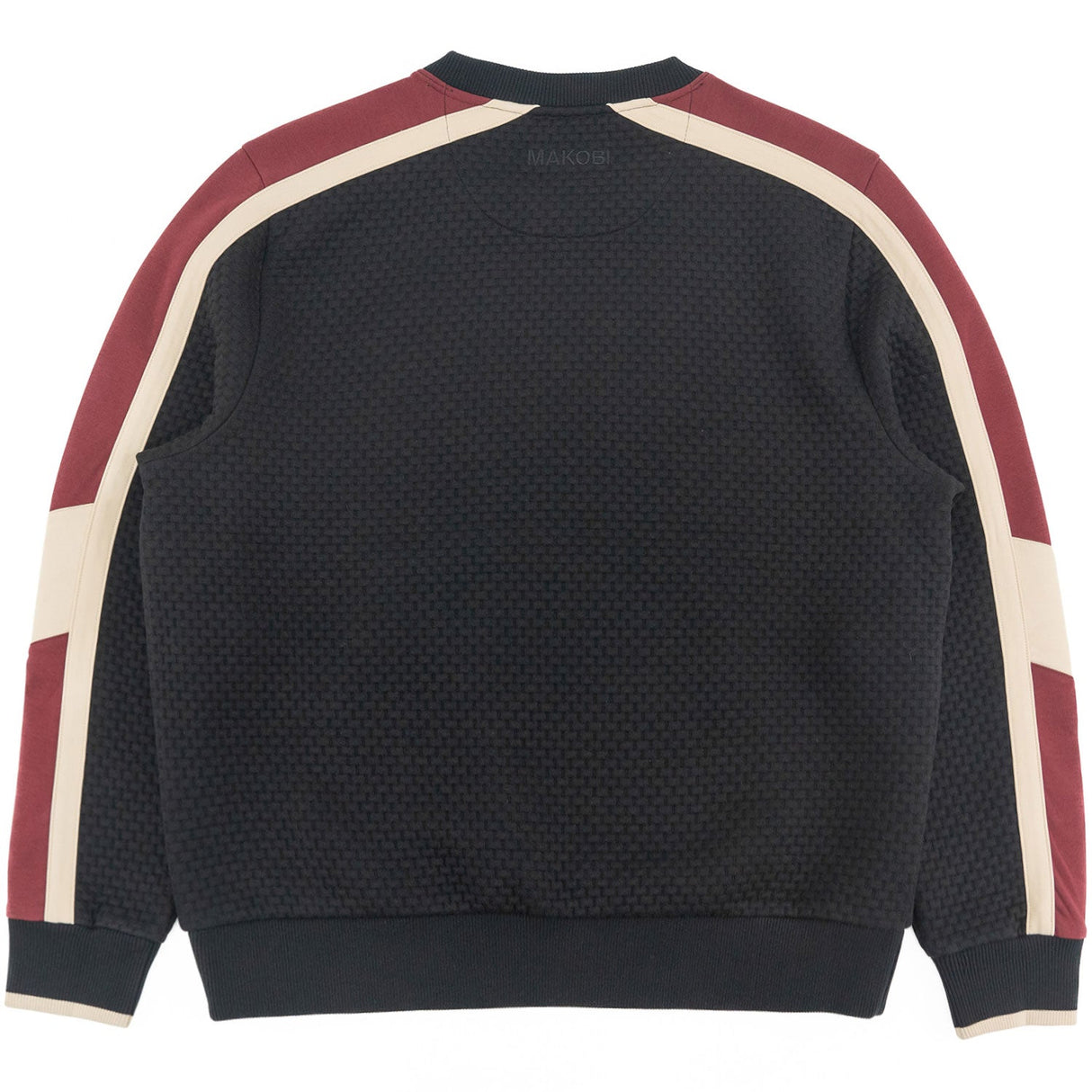 Makobi Sweatshirt | M4555 Lorenzo Jacquard Crewneck - Black