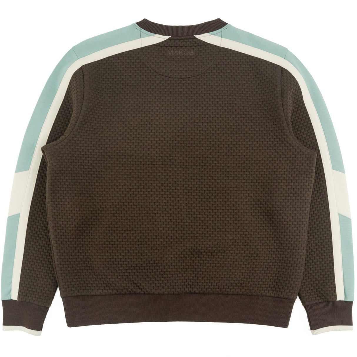 Makobi Sweatshirt | M4555 Lorenzo Jacquard Crewneck - Brown