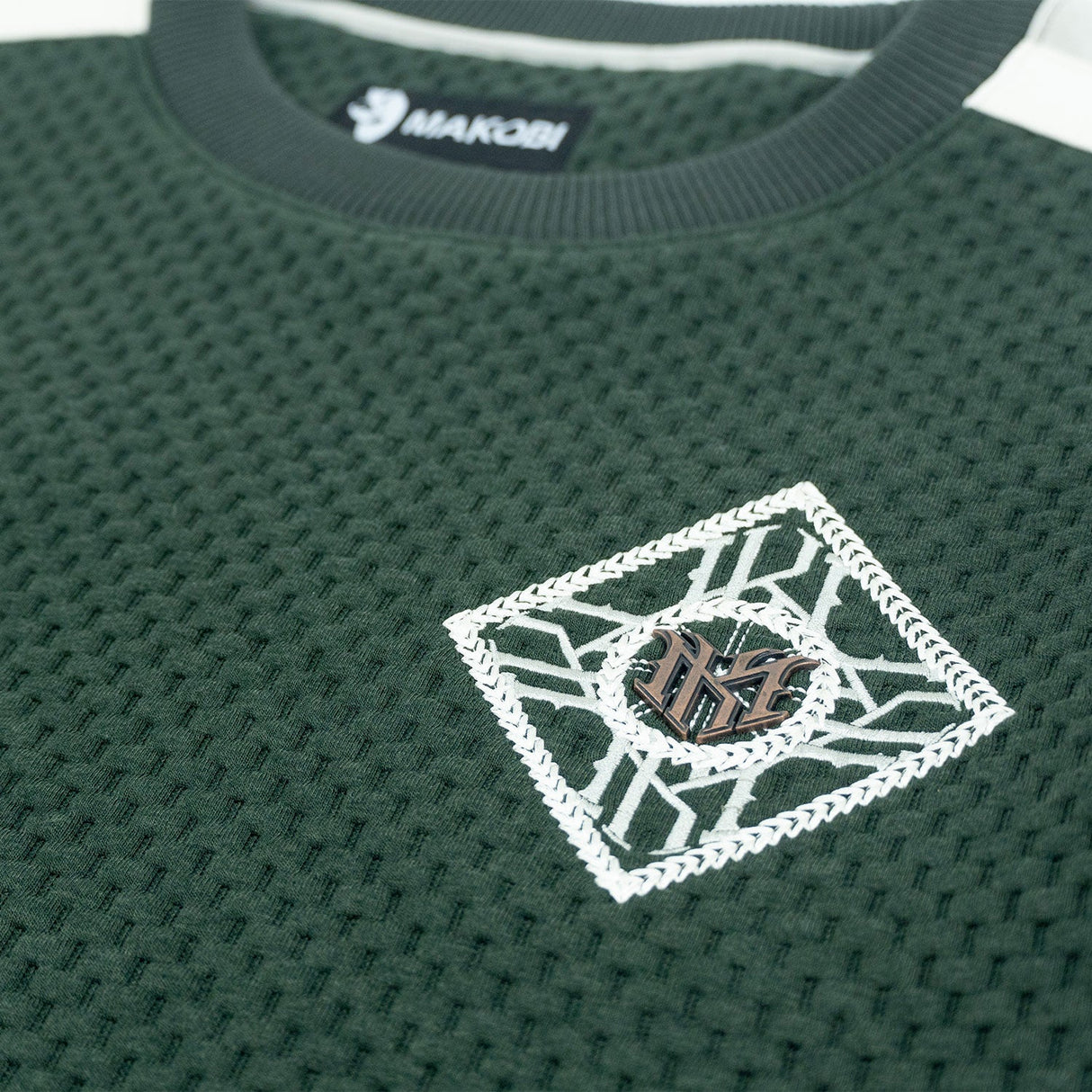 Makobi Sweatshirt | M4555 Lorenzo Jacquard Crewneck - Green