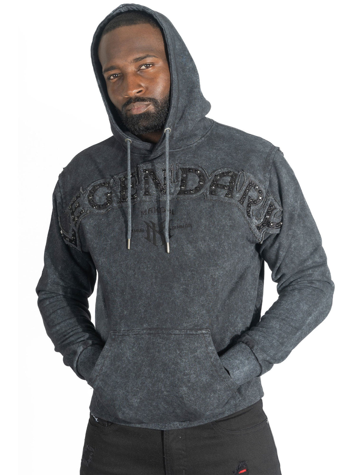 Makobi Hoodie | M4557 Sartoni Pull Over - Black