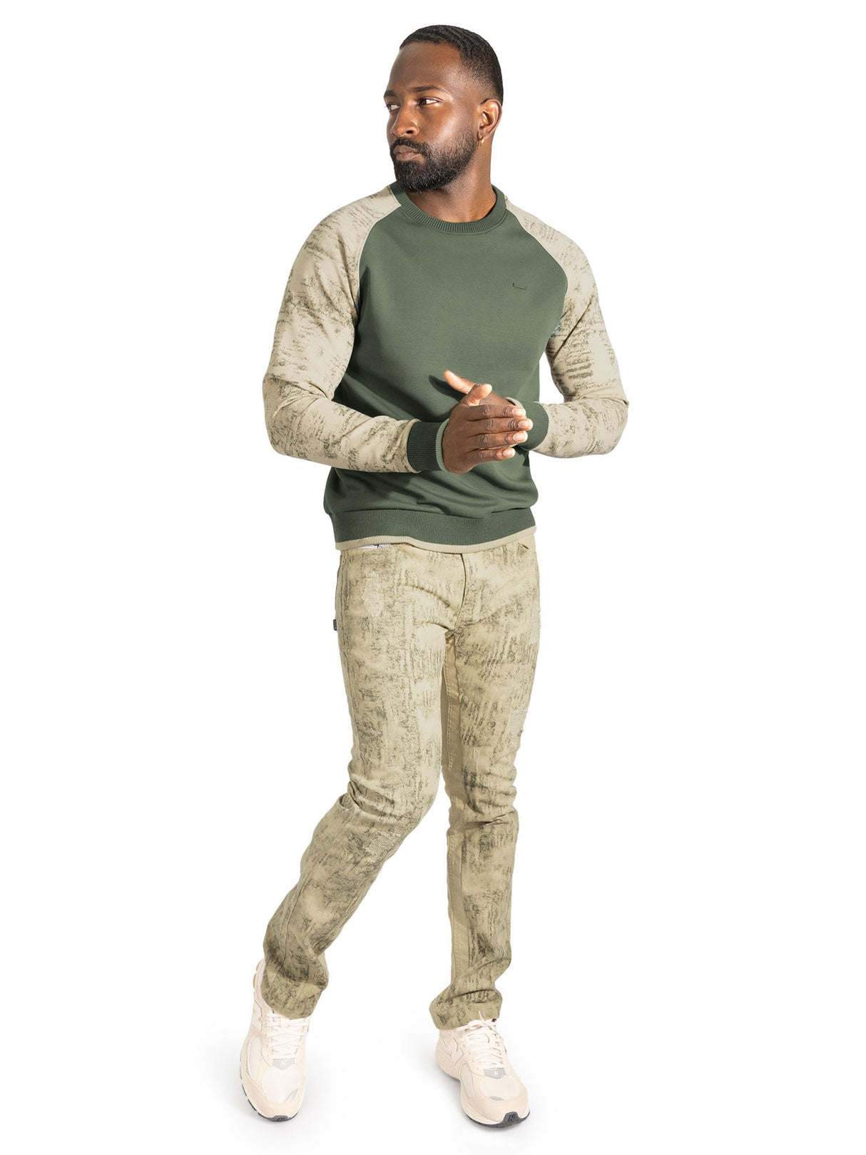 Makobi Sweatshirt | M4902 Bernardi Crewneck - Olive