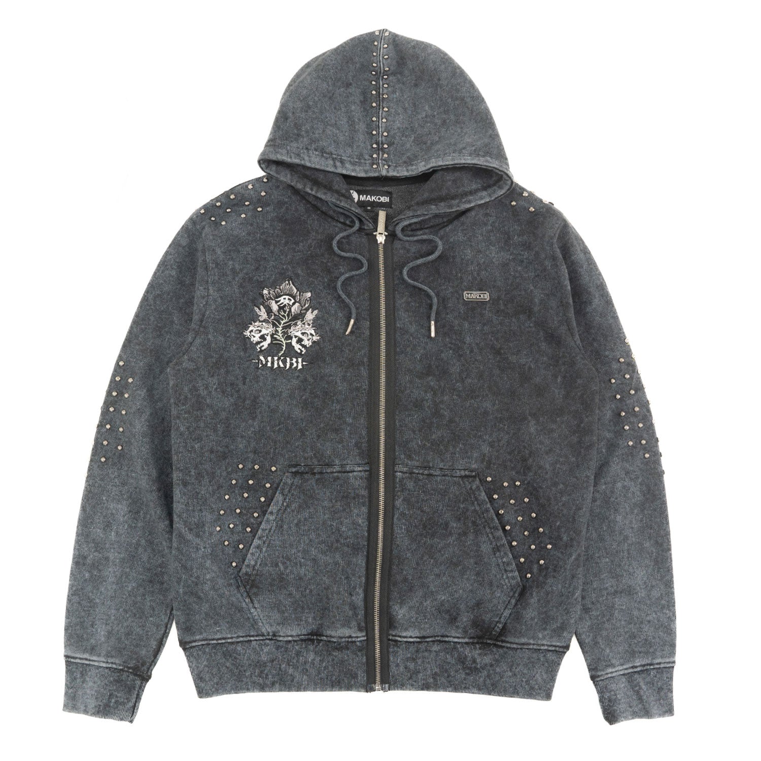 Makobi Hoodie | M5345 Bianco Zip Up - Black