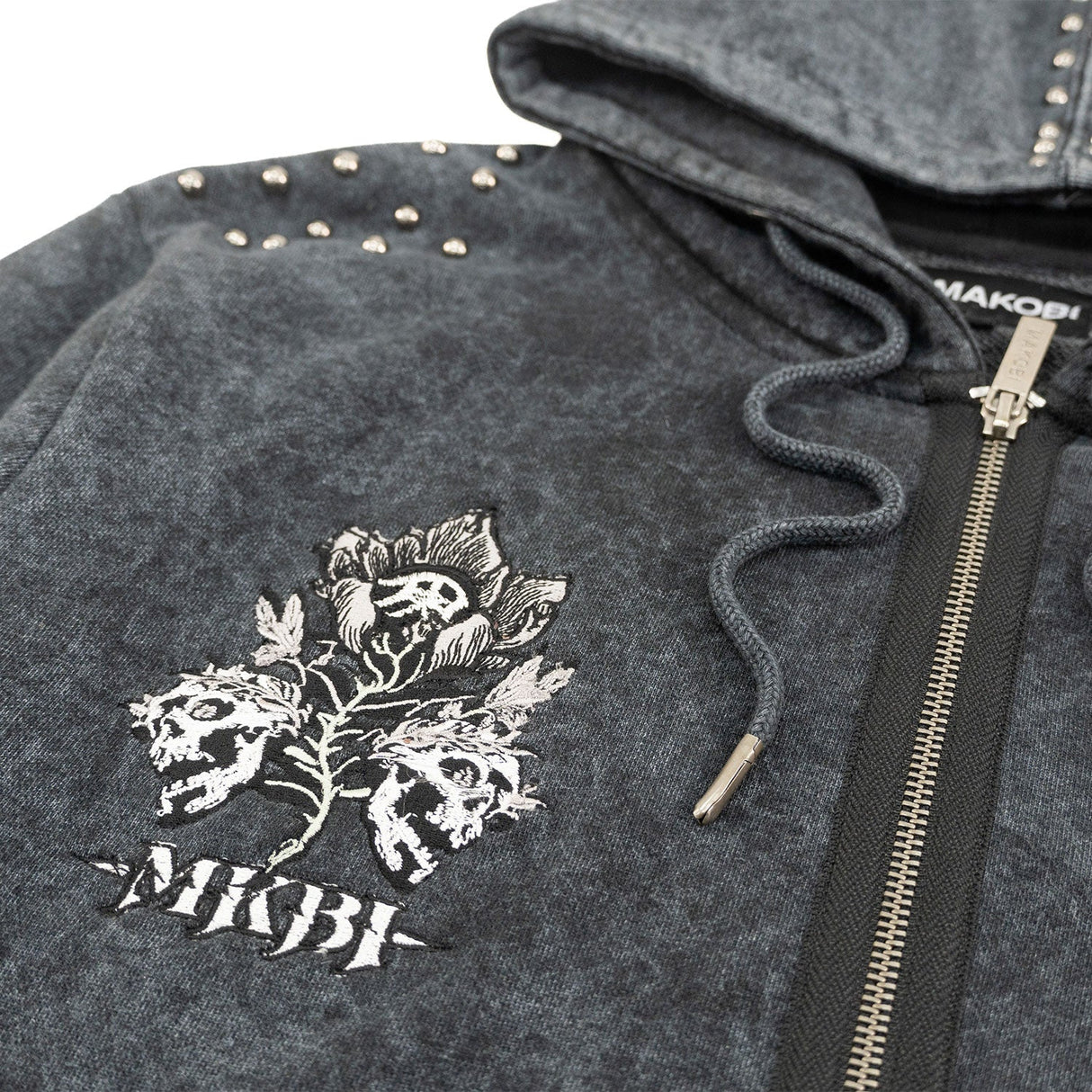 Makobi Hoodie | M5345 Bianco Zip Up - Black