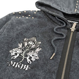 Makobi Hoodie | M5345 Bianco Zip Up - Black