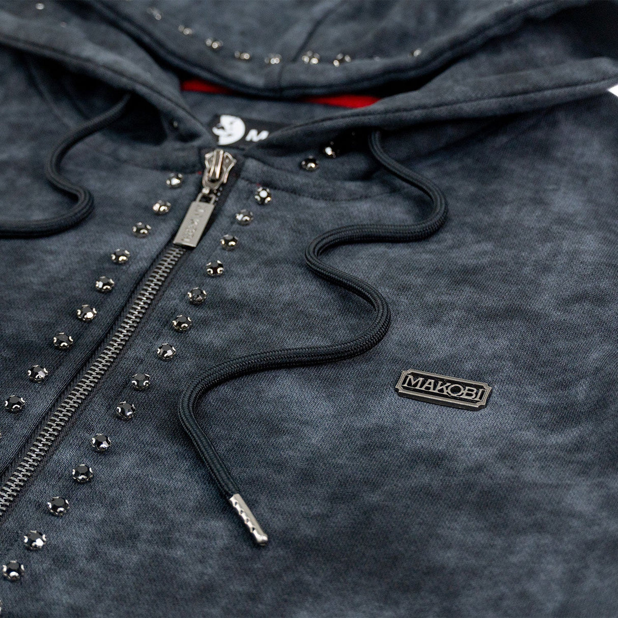 Makobi Set | M5455 Lorenzino Zip-Up Hoodie Set - Black