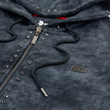 Makobi Set | M5455 Lorenzino Zip-Up Hoodie Set - Black